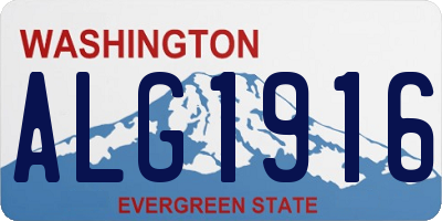 WA license plate ALG1916