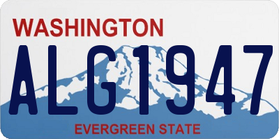 WA license plate ALG1947