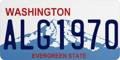 WA license plate ALG1970