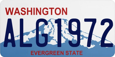 WA license plate ALG1972
