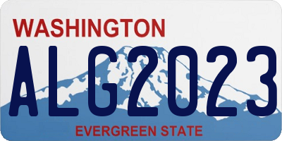 WA license plate ALG2023