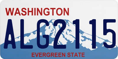 WA license plate ALG2115