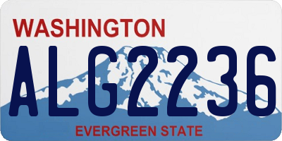 WA license plate ALG2236