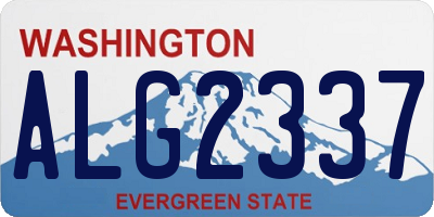 WA license plate ALG2337