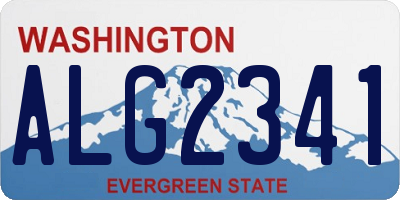 WA license plate ALG2341