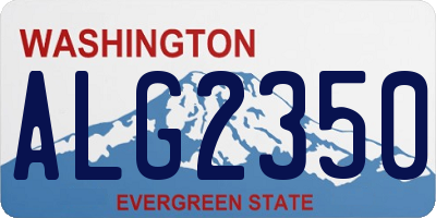 WA license plate ALG2350