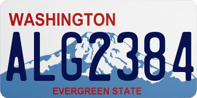WA license plate ALG2384