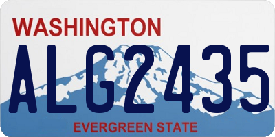 WA license plate ALG2435