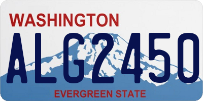 WA license plate ALG2450