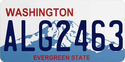 WA license plate ALG2463