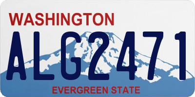 WA license plate ALG2471