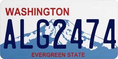 WA license plate ALG2474