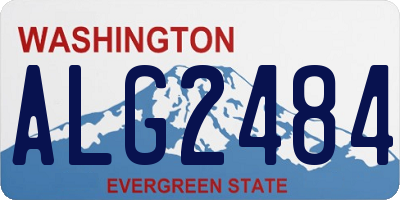 WA license plate ALG2484