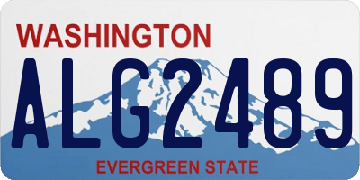 WA license plate ALG2489