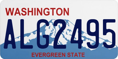 WA license plate ALG2495