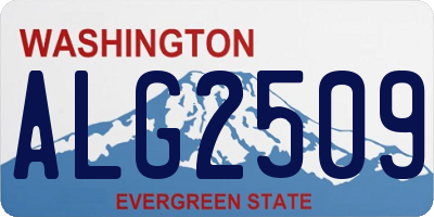 WA license plate ALG2509