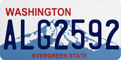 WA license plate ALG2592