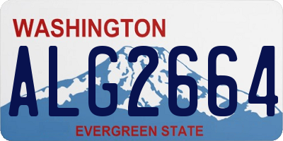 WA license plate ALG2664