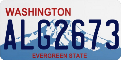 WA license plate ALG2673