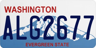 WA license plate ALG2677