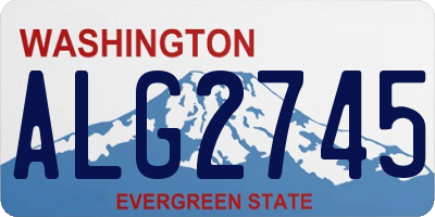WA license plate ALG2745