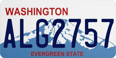 WA license plate ALG2757