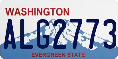 WA license plate ALG2773