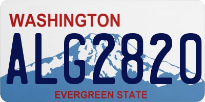 WA license plate ALG2820