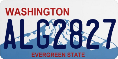 WA license plate ALG2827