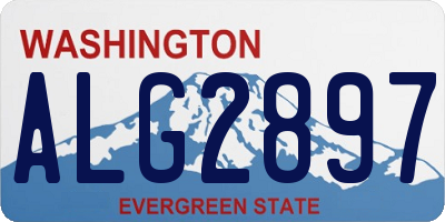 WA license plate ALG2897