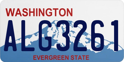 WA license plate ALG3261