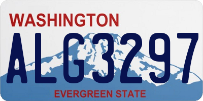 WA license plate ALG3297