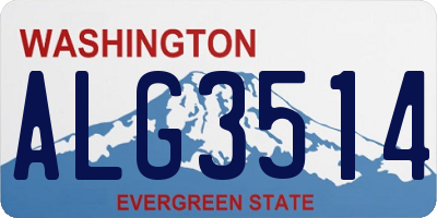 WA license plate ALG3514