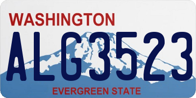 WA license plate ALG3523