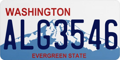 WA license plate ALG3546