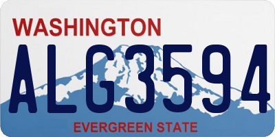 WA license plate ALG3594