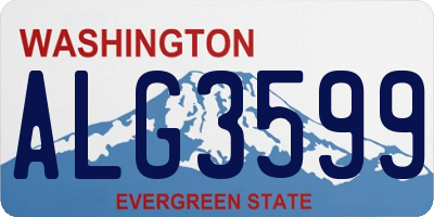 WA license plate ALG3599