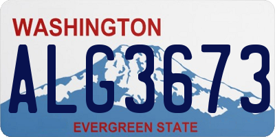 WA license plate ALG3673