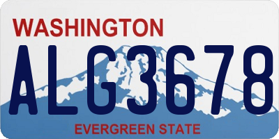 WA license plate ALG3678