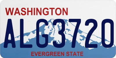 WA license plate ALG3720