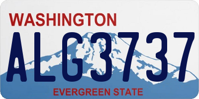 WA license plate ALG3737