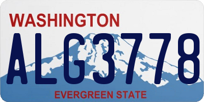 WA license plate ALG3778