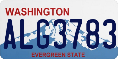 WA license plate ALG3783