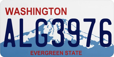 WA license plate ALG3976
