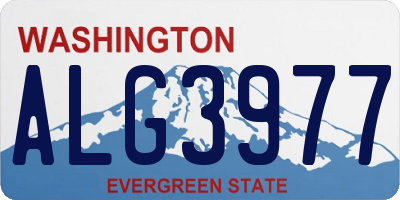 WA license plate ALG3977