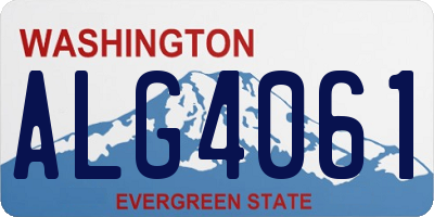 WA license plate ALG4061