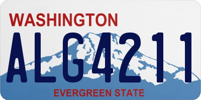 WA license plate ALG4211