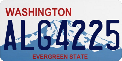 WA license plate ALG4225