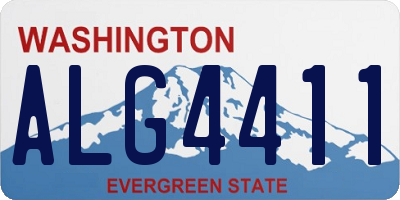 WA license plate ALG4411