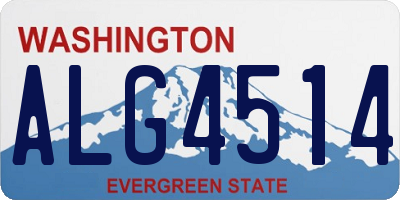 WA license plate ALG4514